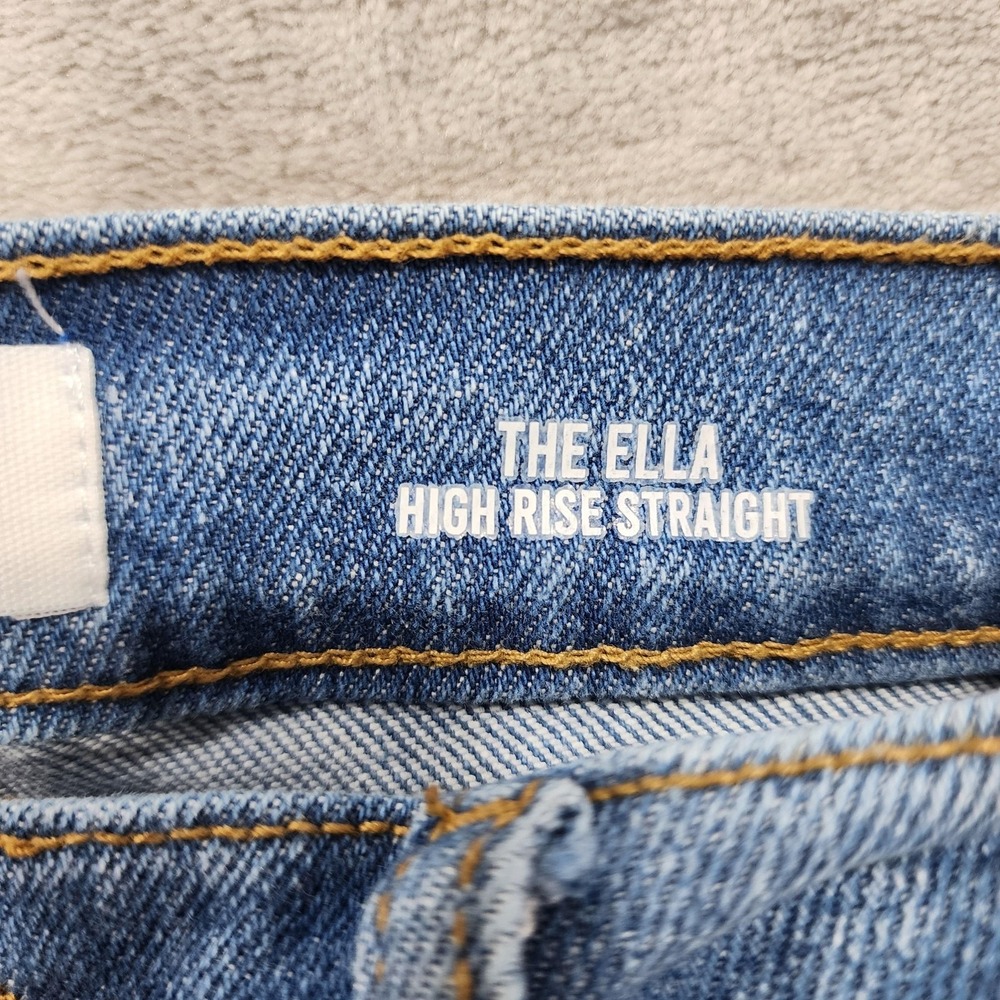 Kensie Jeans Womens 4/27 Blue High Rise The Ella Straight Stretch Denim Casual - Picture 7 of 14